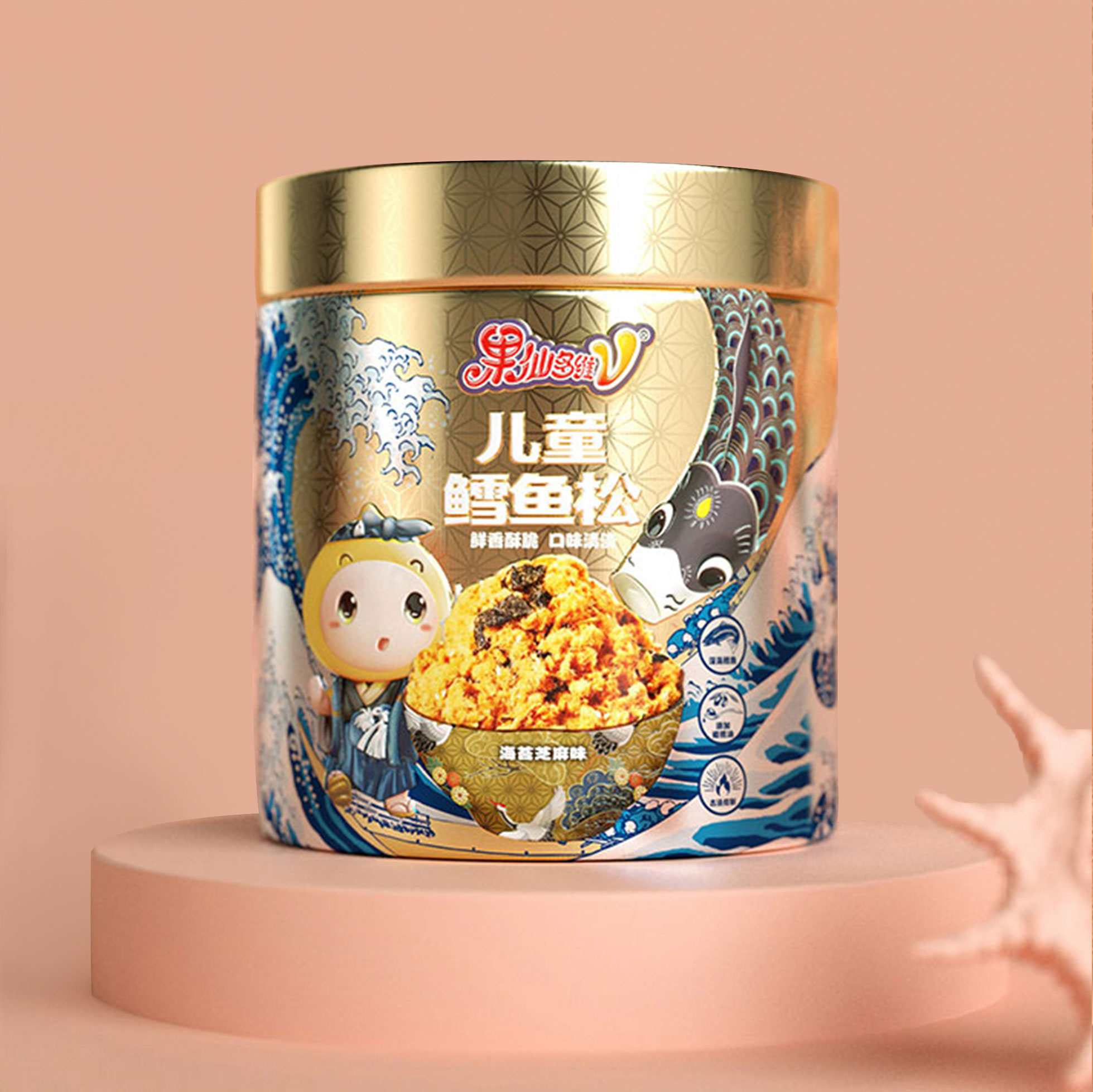 果仙多维儿童鳕鱼松包装设计