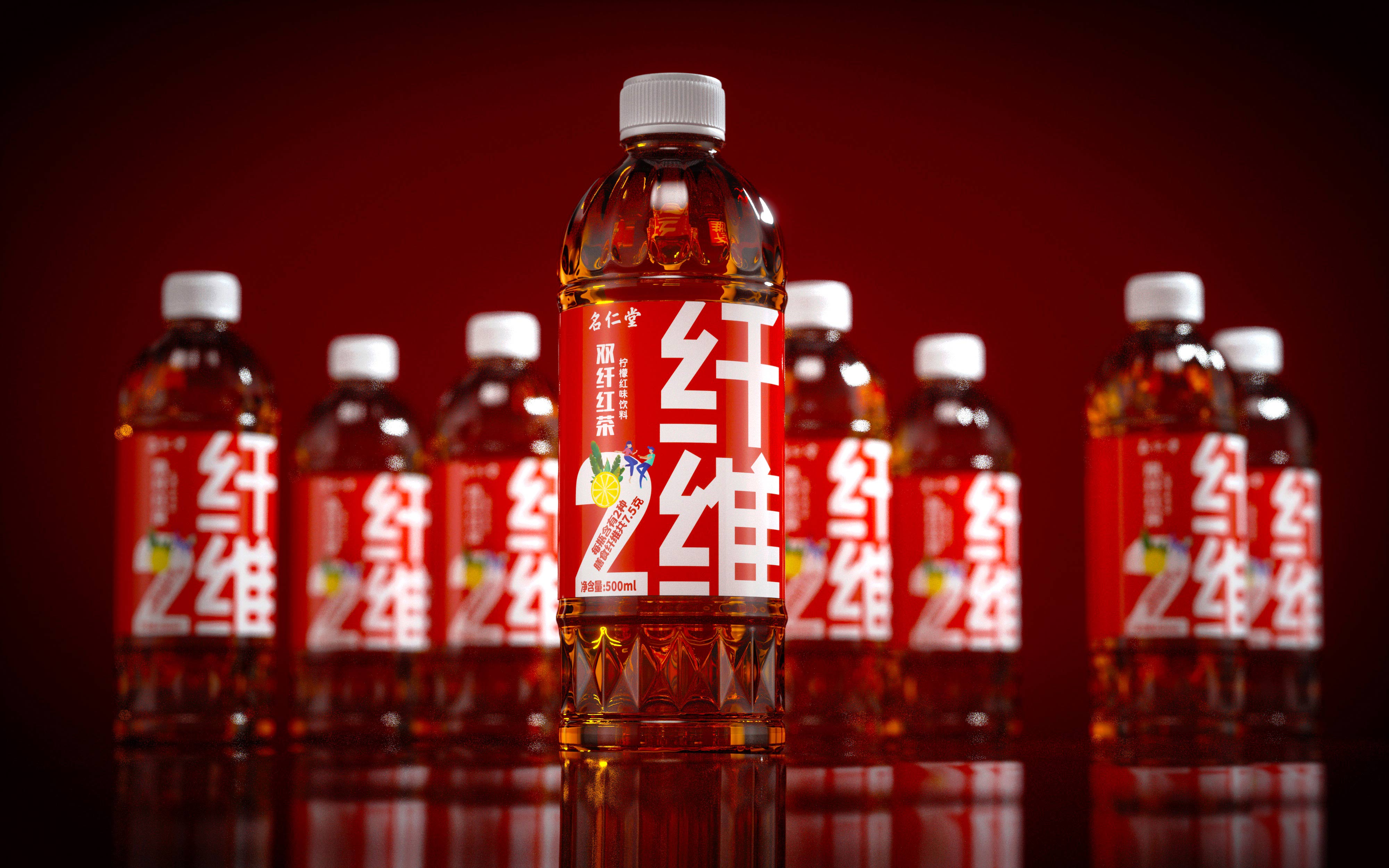 名仁堂双纤茶饮料包装设计 米克包装设计