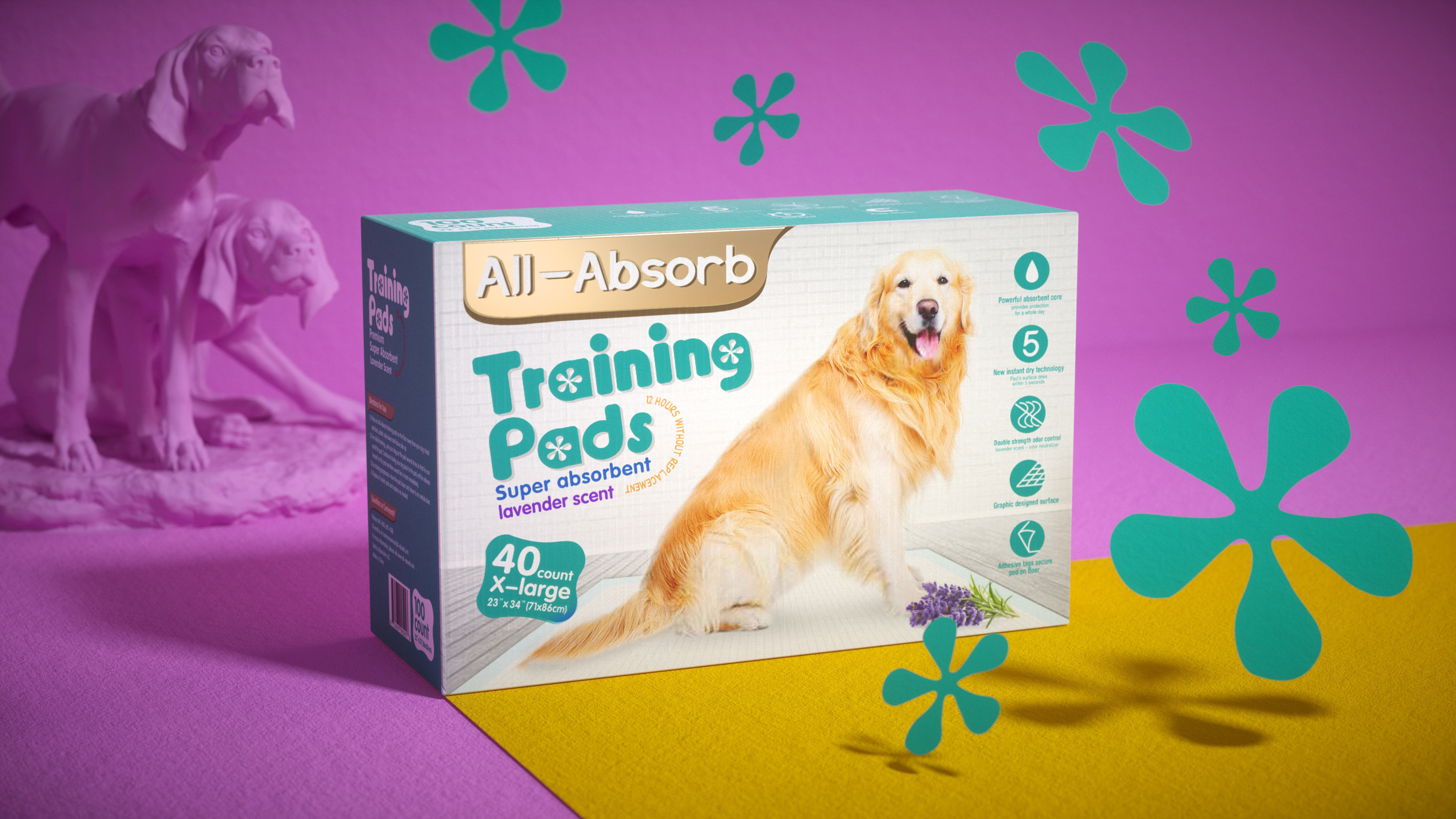 ALL-Absorb宠物尿垫包装设计 米克包装设计