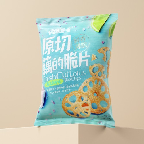 偶得莲味·扬州天成丨原切藕的脆片零食食品包装设计