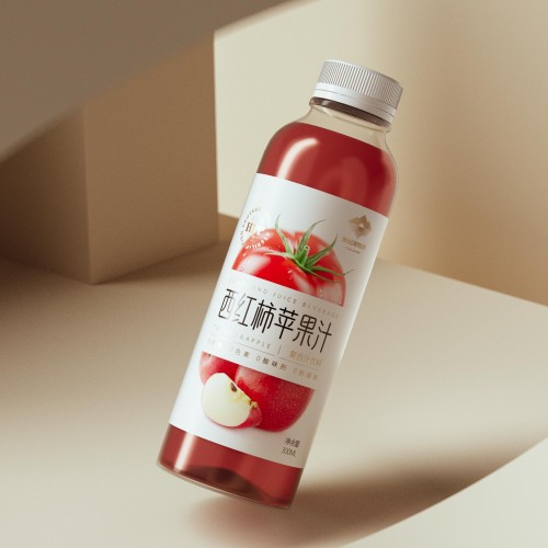 源起那拉提丨西红柿苹果汁瓶型饮料包装设计