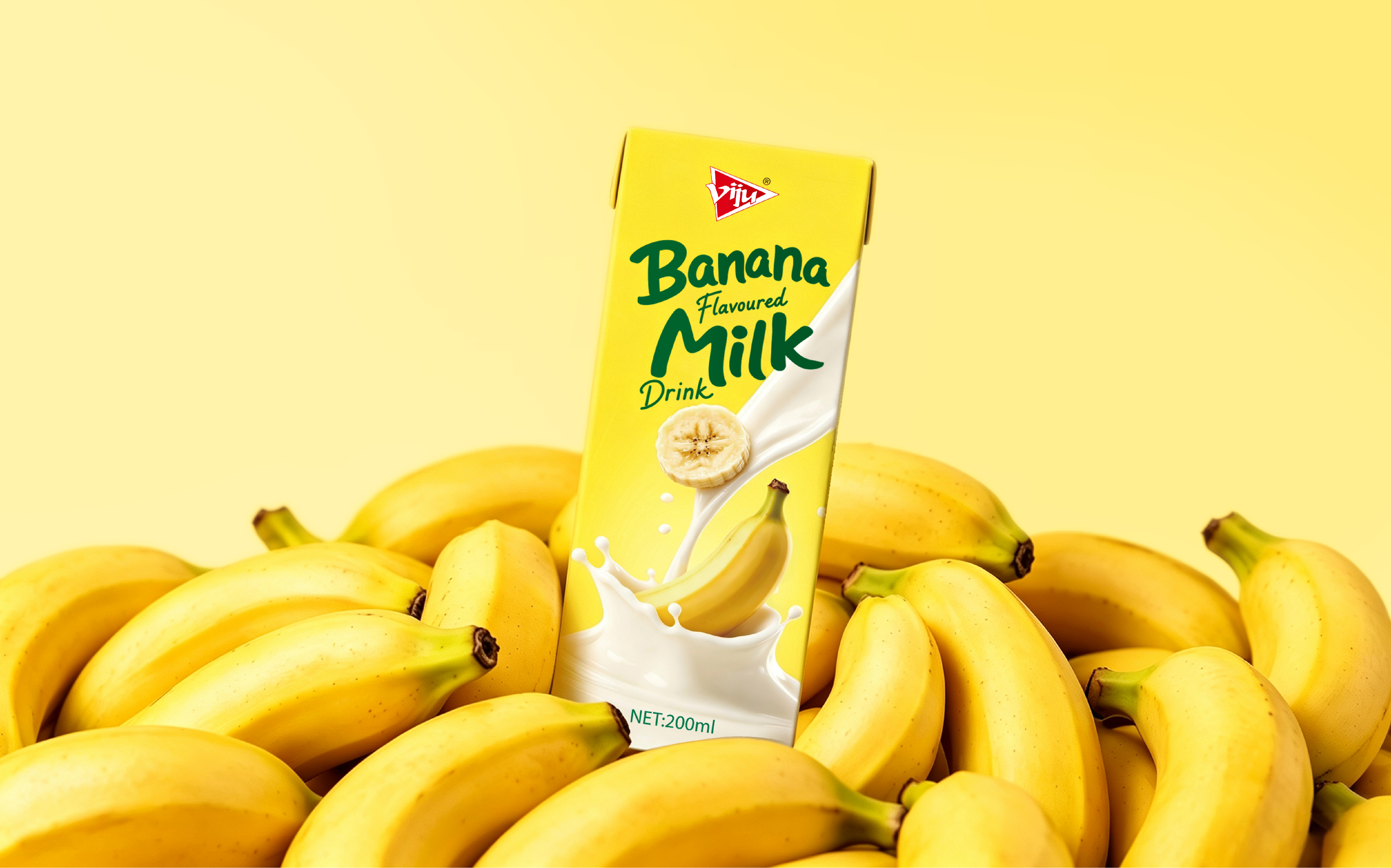 唯久 VIJU｜清爽香蕉风味乳饮品包装设计 米克包装设计
